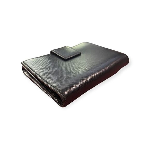 Authentic Prada Saffiano Wallet Black Compact - Picture 2 of 10